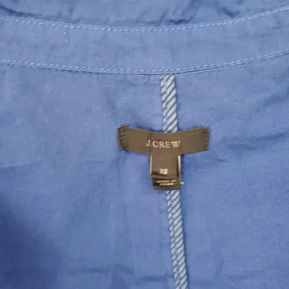 J.Crew Fatigue Hooded Jacket Cobalt blue Sz XS - Picture 9 of 9